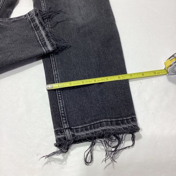 Everlane The Cheeky Jean Crop Raw Hem Black 30 High Rise Straight - Picture 9 of 12